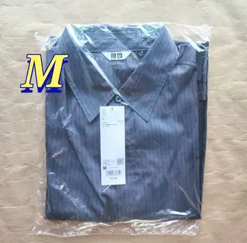 유니클로U 드레이프 셔츠 블루 M UNIQLOU 2025AW