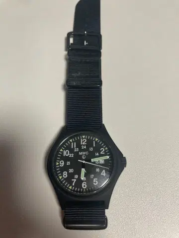 MWC 밀리터리 워치 블랙 IWC STOWA