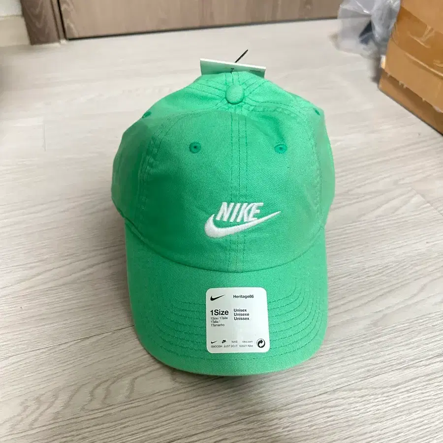 (새상품)나이키 헤리티지86 퓨추라 워시드캡 스프링 그린