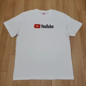 새상품급 YouTube 유튜브 로고 프린트 티셔츠