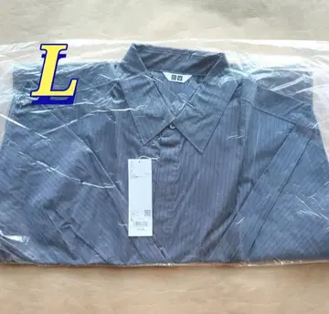 유니클로 U 드레이프 셔츠 블루 L UNIQLOU 2025AW