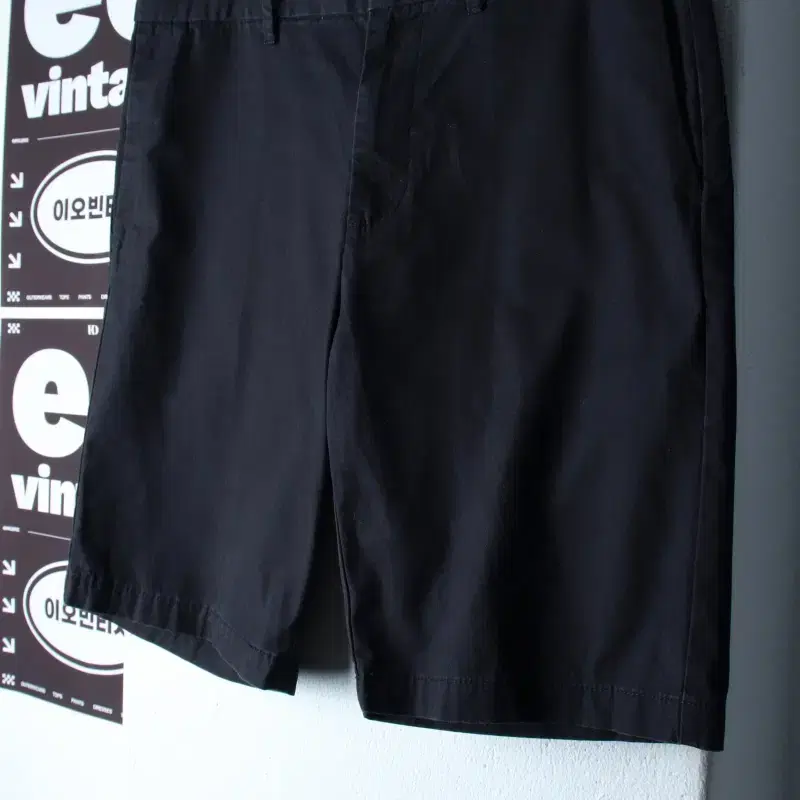 (XL) 지오다노 반바지 팬츠 치노 무지 블랙-P10502