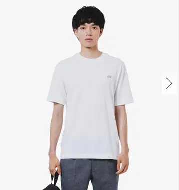 LACOSTE 화이트 T셔츠 US M