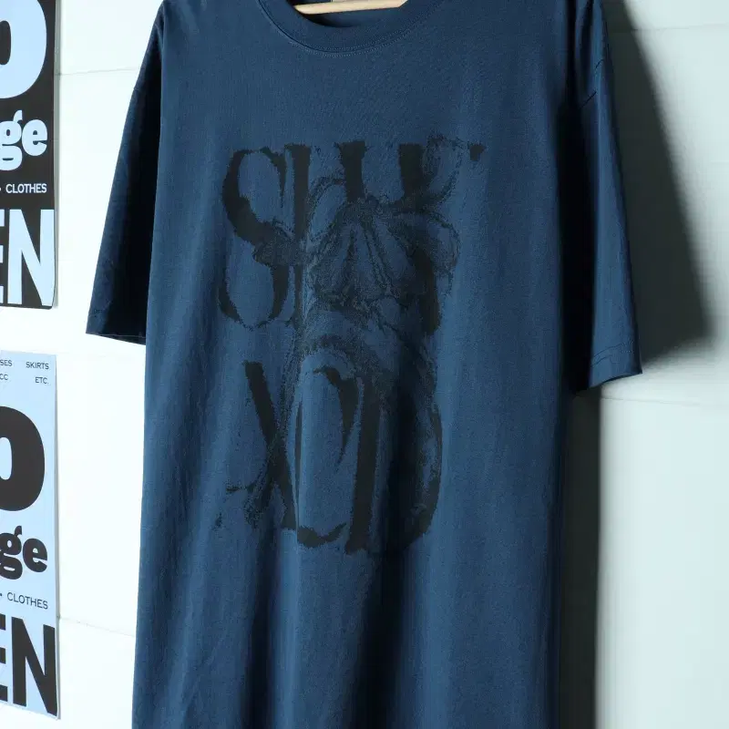 (XL-2XL) 슬로우애시드 반팔 티셔츠 빅사이즈 그래픽-H34702