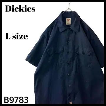 스테디셀러 인기 Dickies 디키즈 반팔 셔츠 워크 셔츠 네이비 M