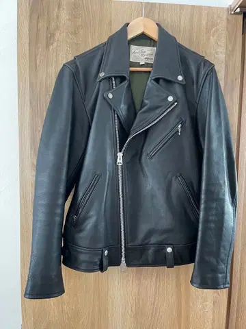 AVIREX 더블 라이더 자켓 블랙 XL