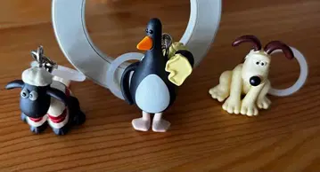 Wallace & Gromit 미니 피규어 키링 3종 세트