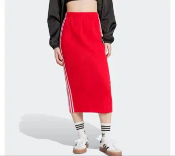 adidas Originals 롱 스커트 레드