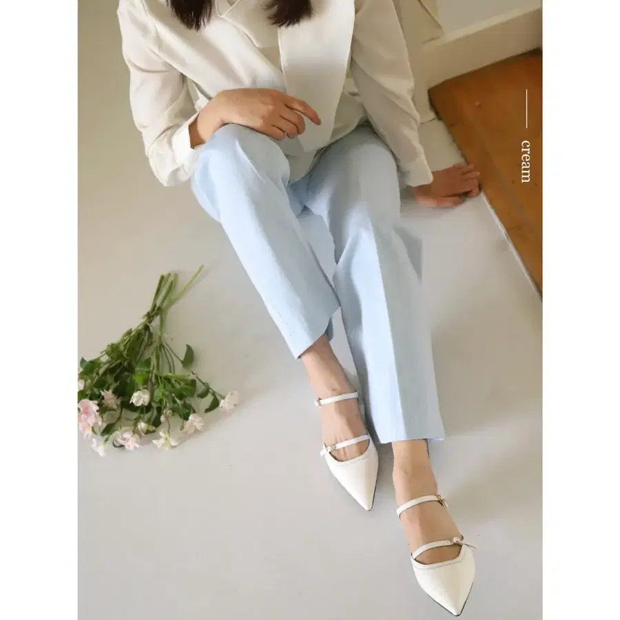 러브듀이 투스트랩 메리제인 5cm 크림