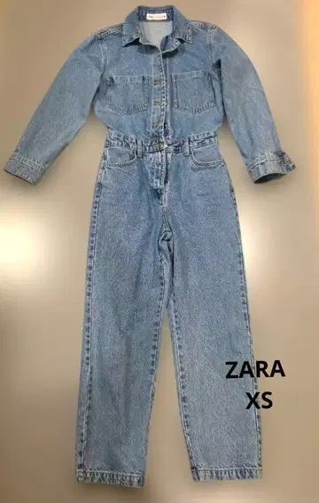 새상품급 ZARA 데님 점프수트 올인원 XS