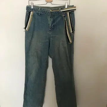 Sacai 사카이 17ss 벨티드 코튼 데님 팬츠