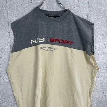 FUBU SPORT 자수 로고 B계 힙합 슬리브리스 2XL