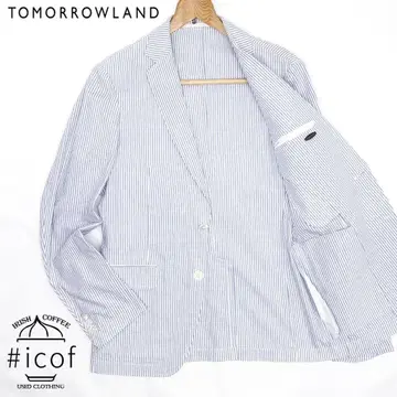 TOMORROWLAND 시어서커 네이비 테일러드 b248