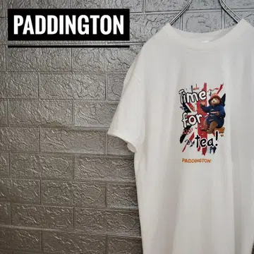 패딩턴 Paddington 캐릭터 새상품급 구제 의류 T셔츠 화이트
