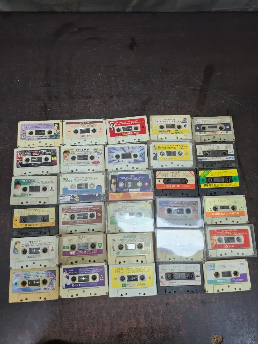 1980-90년대 뽕짝 카세트 디스코 테이프 모음 30점 일괄