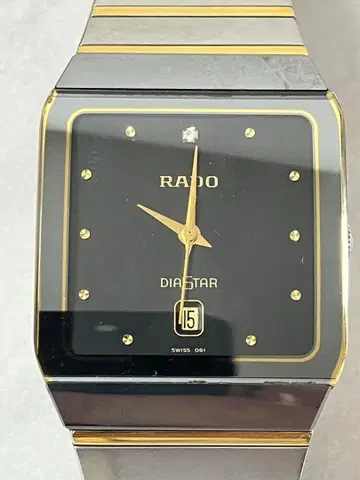 작동품 RADO 라도 다이아스타 쿼츠 129.0266.3 남성용