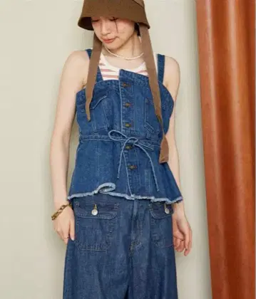 FREAK'S STORE 데님 비대칭 뷔스티에 리메이크풍