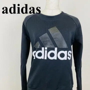 adidas 긴팔 셔츠 빅 로고 블랙 L 1194-B