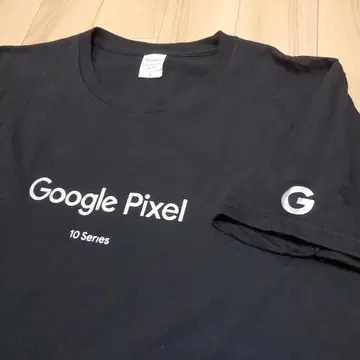 새상품급 Google Pixel 10 Series 로고 프린트 T셔츠