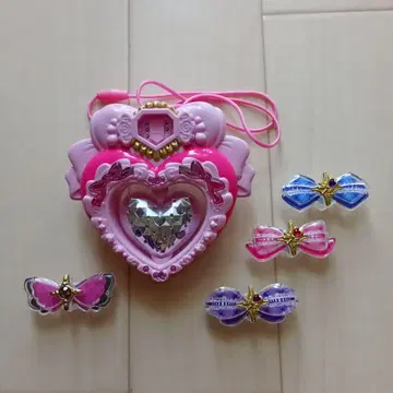 새상품급 너와 아이돌 프리큐어 하트 브로치 세트