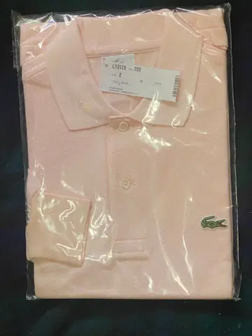 새상품 LACOSTE 피케 셔츠 핑크 사이즈 2 긴팔