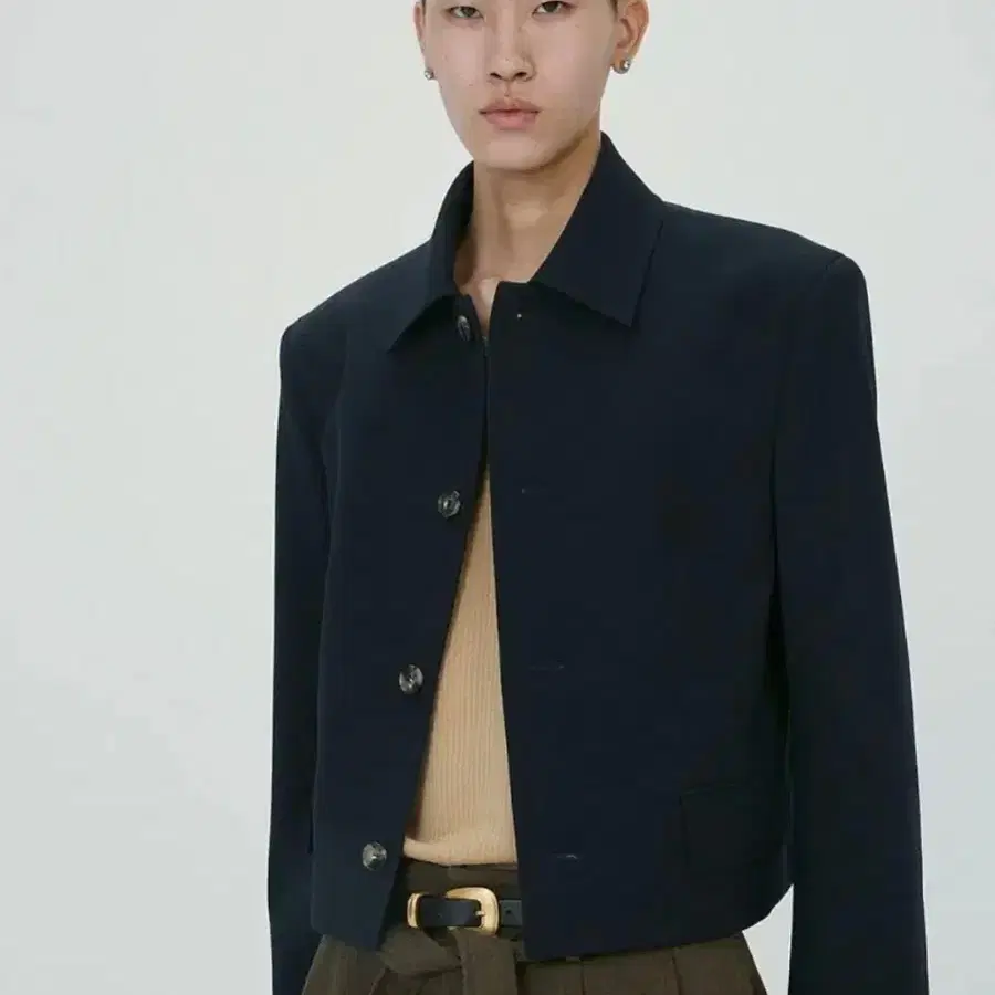 렉토 울 블렌드 숏자켓 M