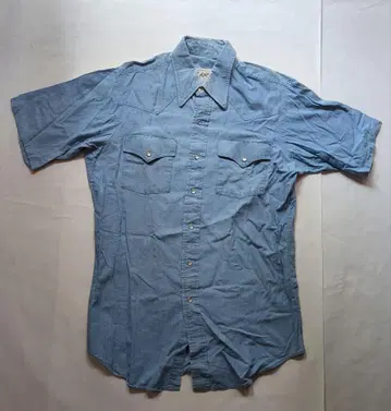 ViNTAGE MADE in USA Lee 반팔 샴브레이 웨스턴 셔츠