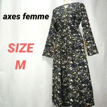 axes femme 엑시즈팜 꽃무늬 롱 원피스 올 패턴 M