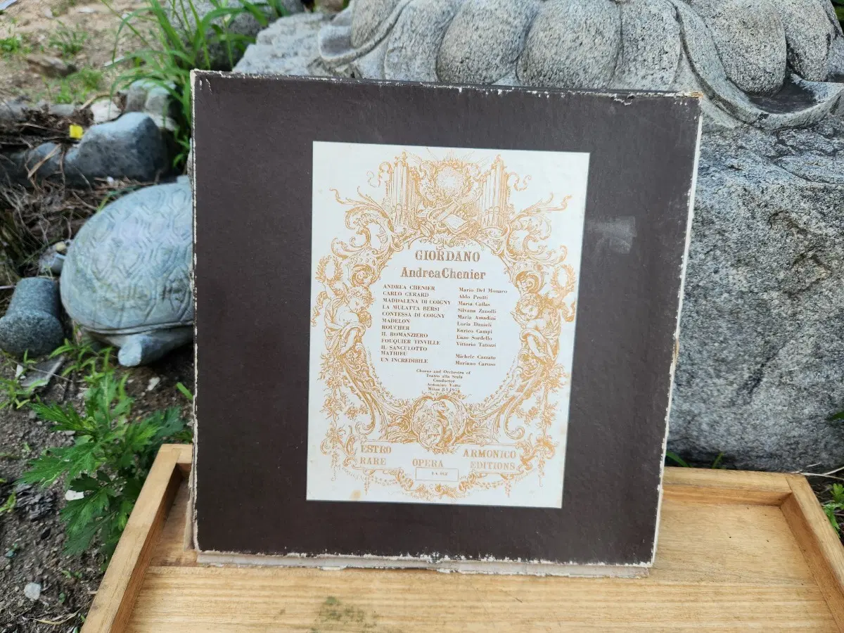 수입LP/움베르토 조르다노 오페라 안드레아 셰니에실황 녹음 음반.2LP