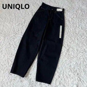 새상품 UNIQLO 배기 커브진스 23(58.5cm) 네이비