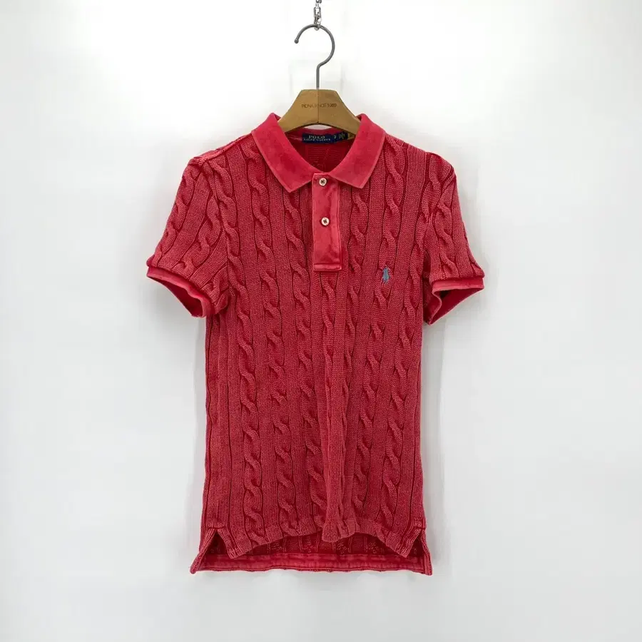 [Polo] 폴로랄프로렌 피그먼트 케이블 반팔니트 (QR신형)