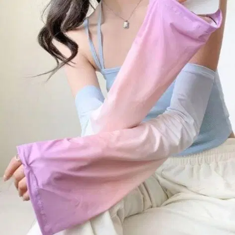 통 넓은 자외선 차단 쿨토시