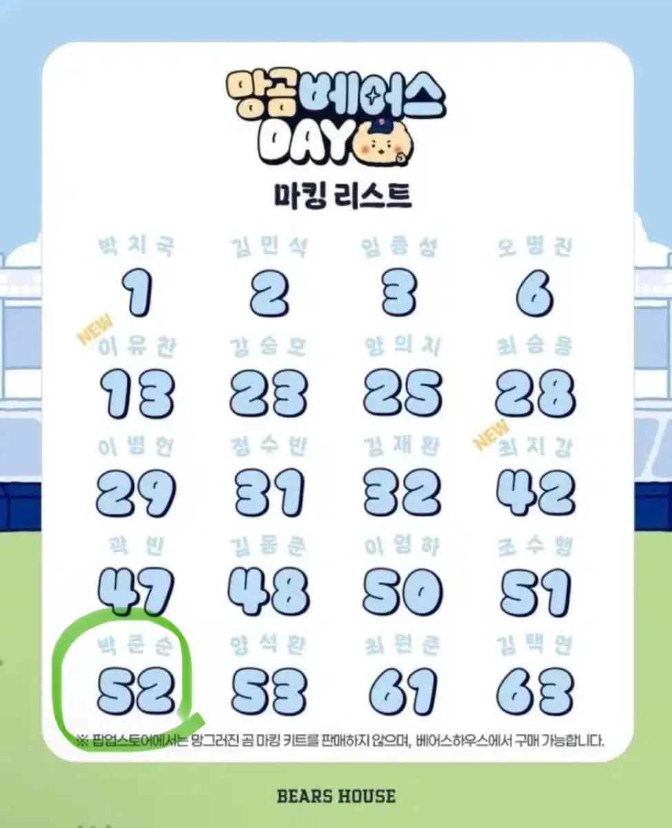 구해요) 두산 망곰 25 레플리카 박준순 마킹키트 구해요!