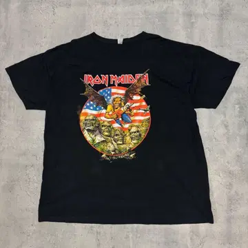 아이언 메이든 iron maiden 밴딩 티셔츠 반T 블랙