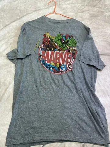 MARVEL 반팔 T셔츠 그레이 XL 사이즈