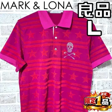 [ 선착순 ] 마크앤로나 남성용 반팔 피케 셔츠 L 올 패턴/레드/빨간색