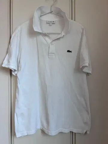LACOSTE 클래식 핏 피케 셔츠 화이트 FR 4 US M