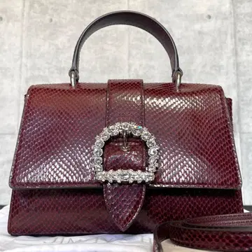 [ 새상품급 ] JIMMY CHOO CHERI 와인 레드 2WAY 핸드백