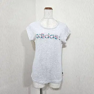 adidas 아디다스 컬러 로고 반팔 T셔츠 라이트 그레이 M