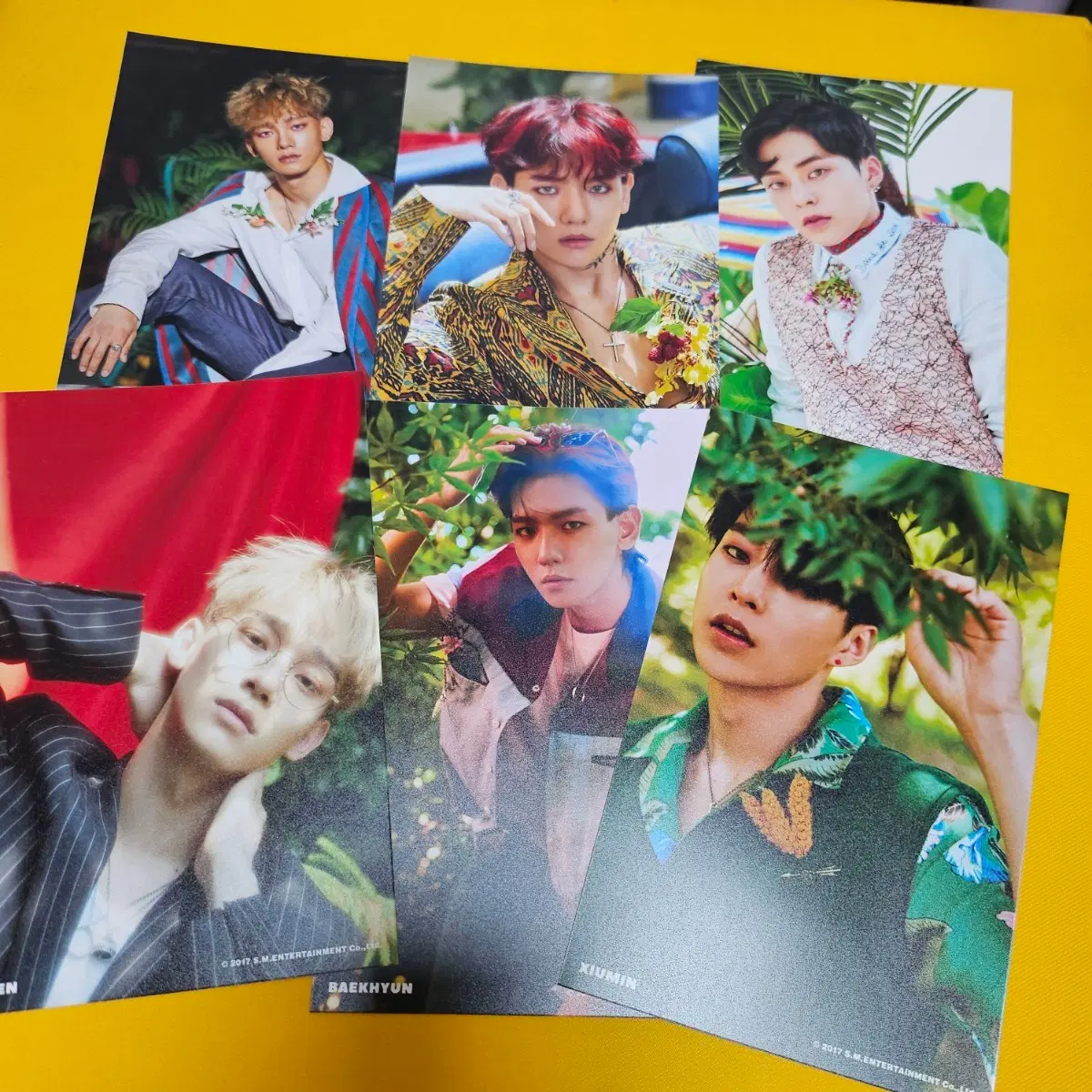 EXO CBX 첸백시 4x6 사진 시우민 첸 백현