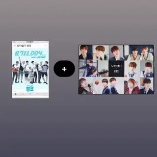 [미개봉] BTS 스마트 콜라보 포토카드 + 담요