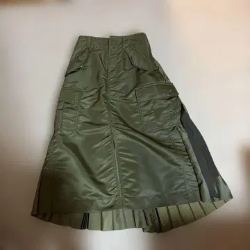 나일론 트윌 스커트 카키