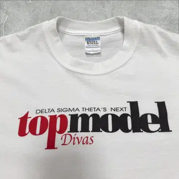 00s Y2K topmodel 티셔츠 패러디 메시지 화이트 L 크롭 기장