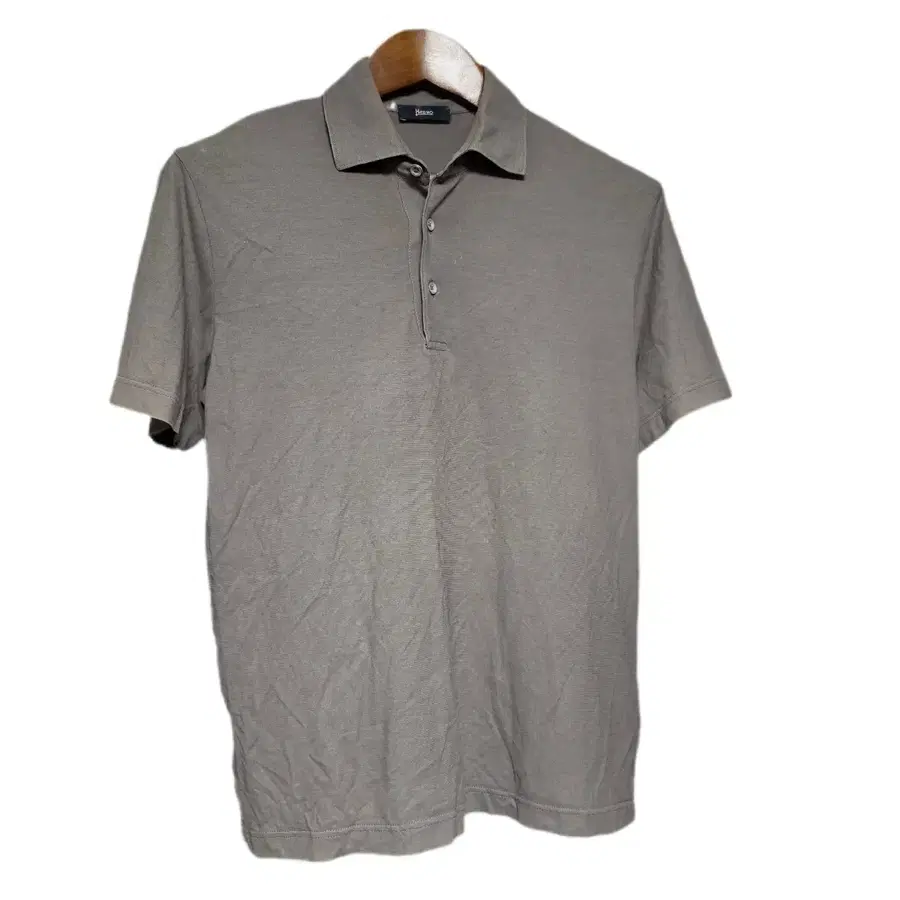 Herno Gray Classic Polo 카라 반팔 티