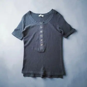 Y2K Waffle short sleeve Henley shirt 48