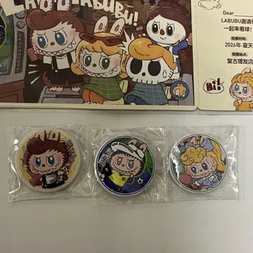 POPMART THE MONSTERS LABUBU 캔뱃지 3종 세트