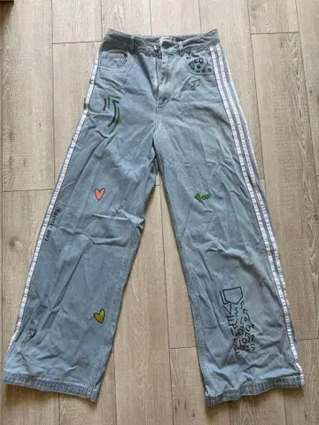 adidas 와이드 레그 데님 팬츠 FIORUCCI 콜라보 제품