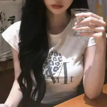 MUCENT 무센트 시에라호피 하트 반팔 T셔츠 레오파드 무늬 택 포함
