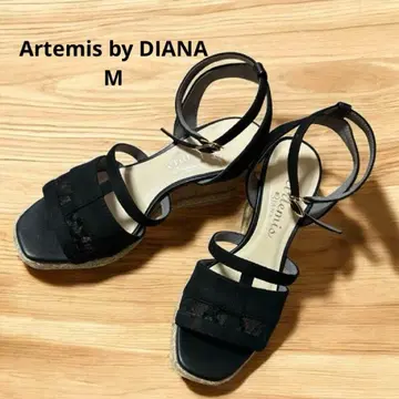 다이애나 DIANA 플라워 레이스 앵클 스트랩 웨지솔 샌들