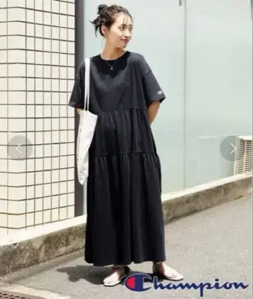 프릭스스토어 별주 챔피온 절개 반팔 원피스